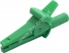 5002-IEC-D4-GN  Krokodylek bezpieczny, mini z gniazdem 4mm, 600 V=, kat.II, zielony, ELECTRO-PJP, 5002IECD4GN